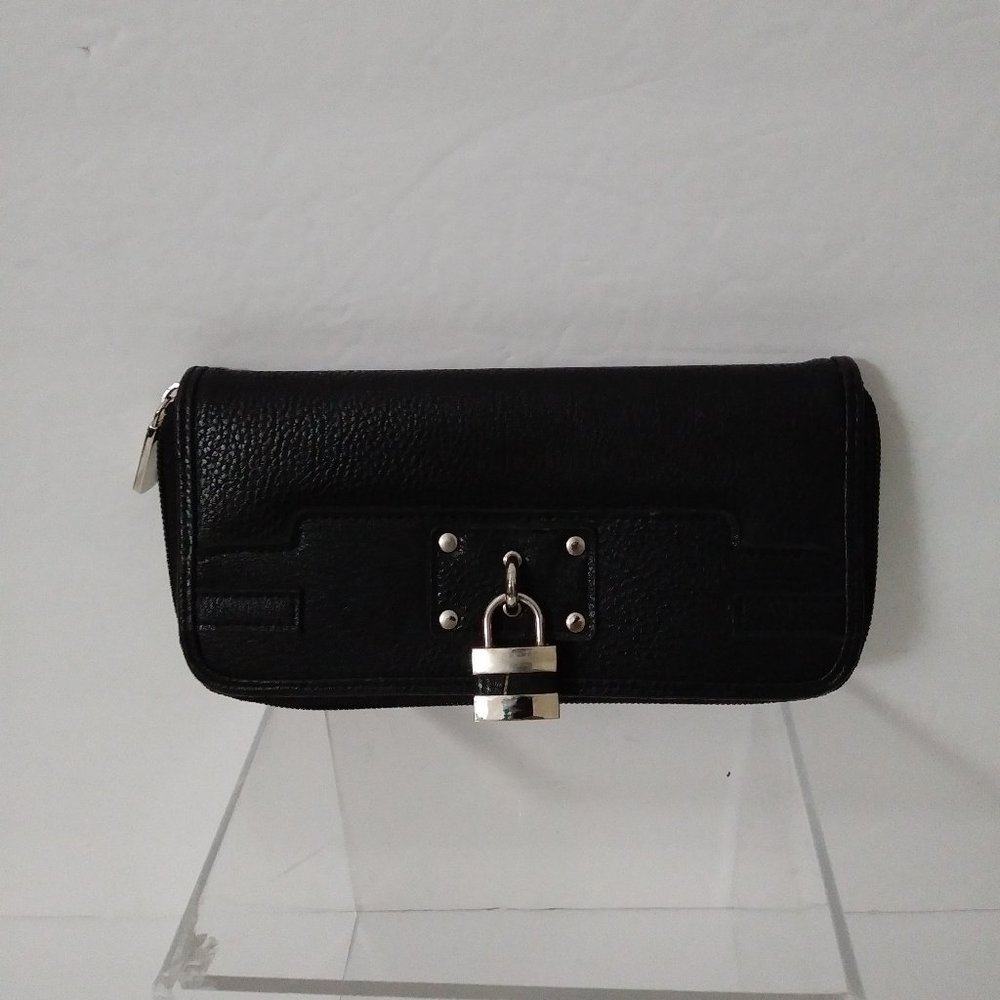 NY&CO Black Padlock Zip Wallet
